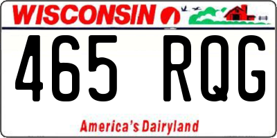 WI license plate 465RQG