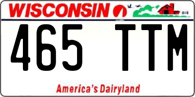 WI license plate 465TTM