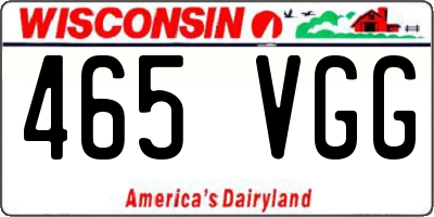 WI license plate 465VGG