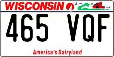 WI license plate 465VQF