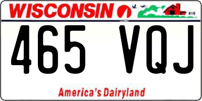 WI license plate 465VQJ