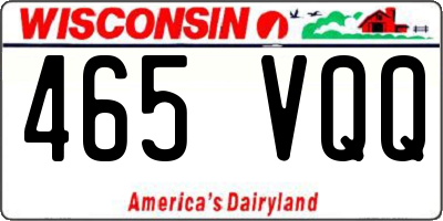 WI license plate 465VQQ