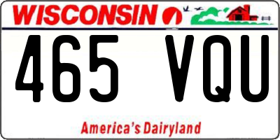 WI license plate 465VQU