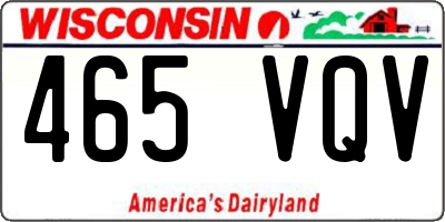 WI license plate 465VQV