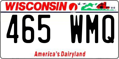 WI license plate 465WMQ