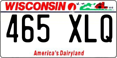 WI license plate 465XLQ