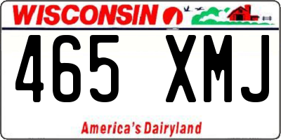 WI license plate 465XMJ