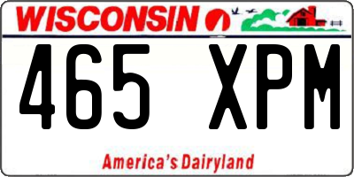 WI license plate 465XPM