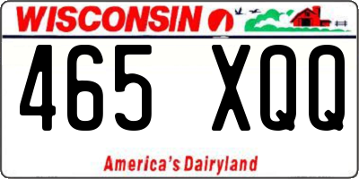 WI license plate 465XQQ