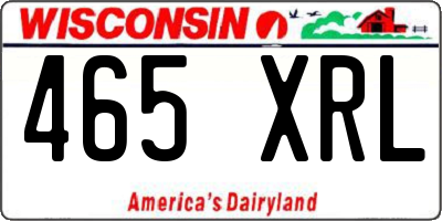 WI license plate 465XRL