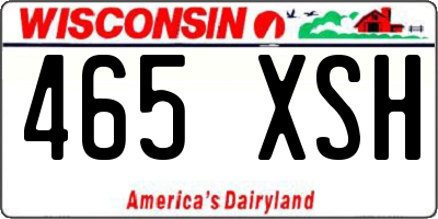 WI license plate 465XSH