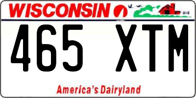 WI license plate 465XTM