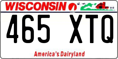 WI license plate 465XTQ