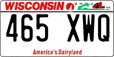 WI license plate 465XWQ