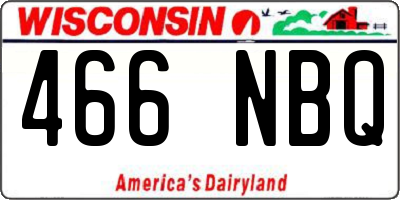 WI license plate 466NBQ