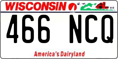 WI license plate 466NCQ