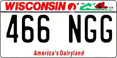 WI license plate 466NGG
