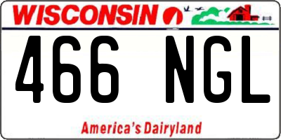 WI license plate 466NGL
