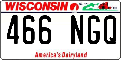 WI license plate 466NGQ