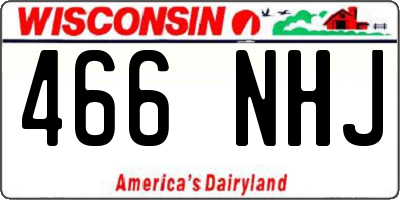 WI license plate 466NHJ