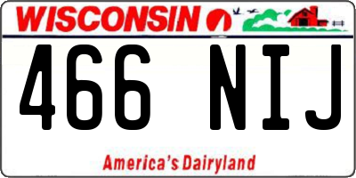 WI license plate 466NIJ