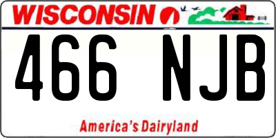 WI license plate 466NJB