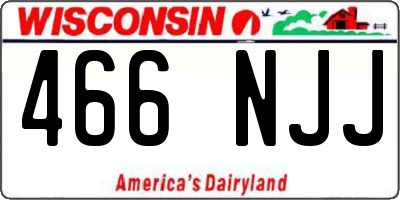 WI license plate 466NJJ