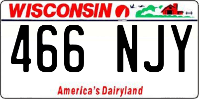 WI license plate 466NJY