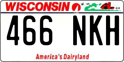 WI license plate 466NKH