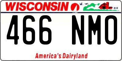 WI license plate 466NMO