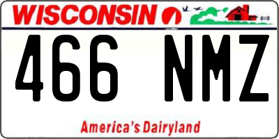 WI license plate 466NMZ