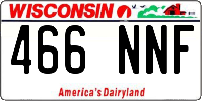 WI license plate 466NNF