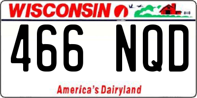 WI license plate 466NQD