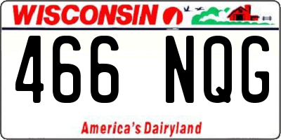 WI license plate 466NQG