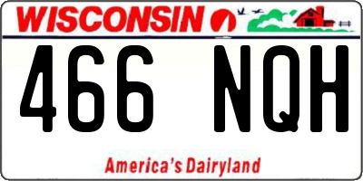WI license plate 466NQH