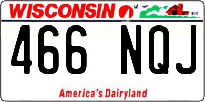 WI license plate 466NQJ