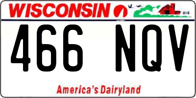 WI license plate 466NQV