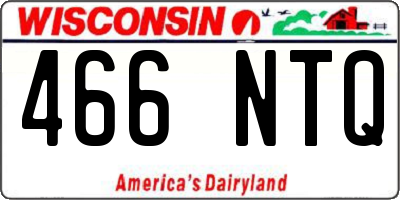 WI license plate 466NTQ