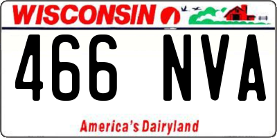WI license plate 466NVA