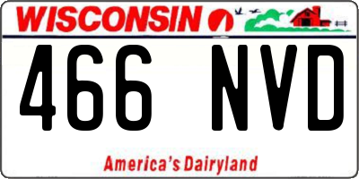 WI license plate 466NVD