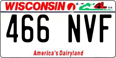 WI license plate 466NVF