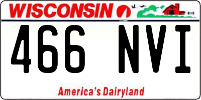 WI license plate 466NVI