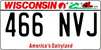 WI license plate 466NVJ