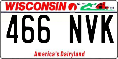 WI license plate 466NVK