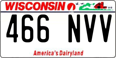WI license plate 466NVV