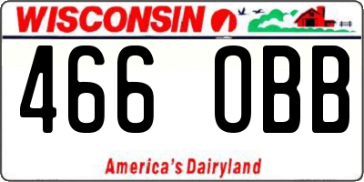 WI license plate 466OBB