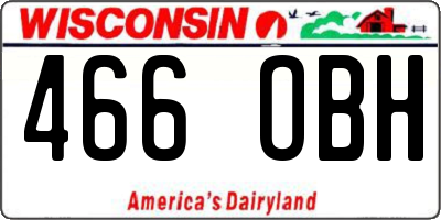 WI license plate 466OBH