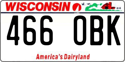 WI license plate 466OBK