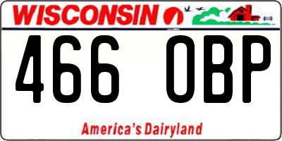 WI license plate 466OBP