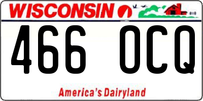 WI license plate 466OCQ